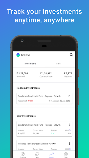 Mutual Fund Tracker App