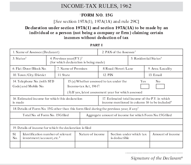 Form 15g In Word Format