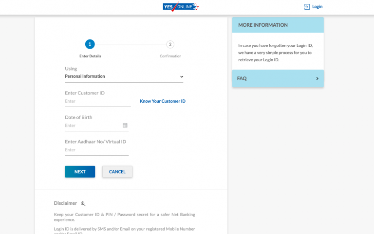 How to Retrieve Customer ID or User ID - Net Banking