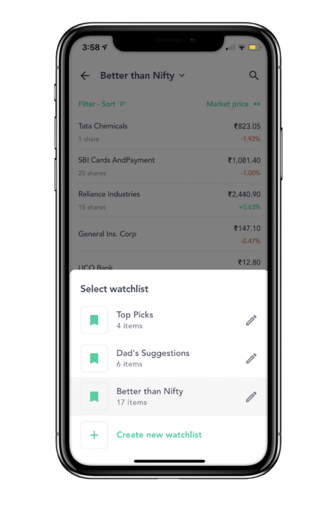 Watchlist on Groww App